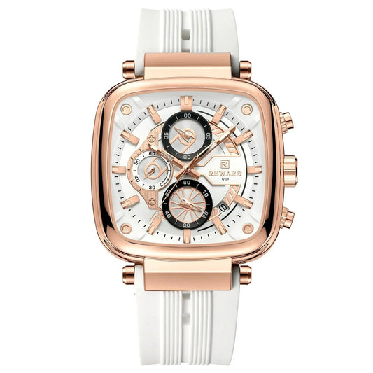 Luxury Reword Men's Chronograph White Edition